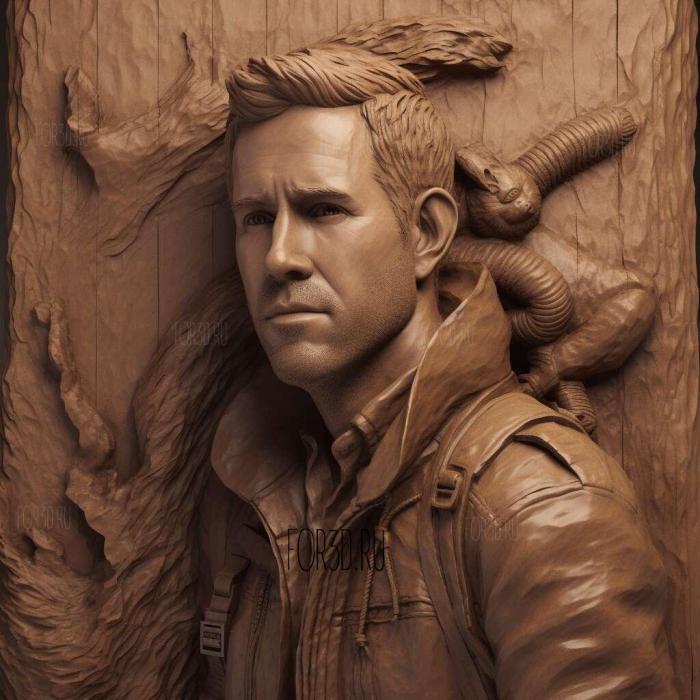 Ryan Reynolds 1 stl model for CNC